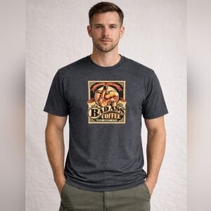 Badass Coffee Graphic T-Shirt Duck Co Size M Dark Gray NWOT
